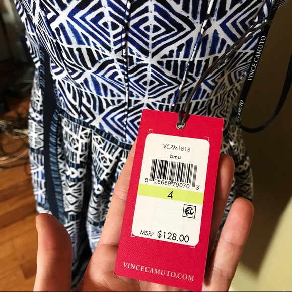 NEW Vince Camuto sleeveless mid length dress - Picture 3 of 4